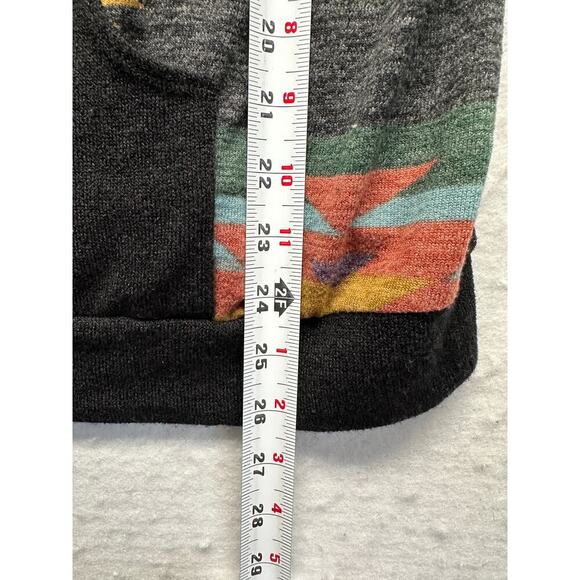 7th Ray LS Collared Women Unisex T Shirt Boho Pouch Pocket Aztek M/L - Picture 5 of 7